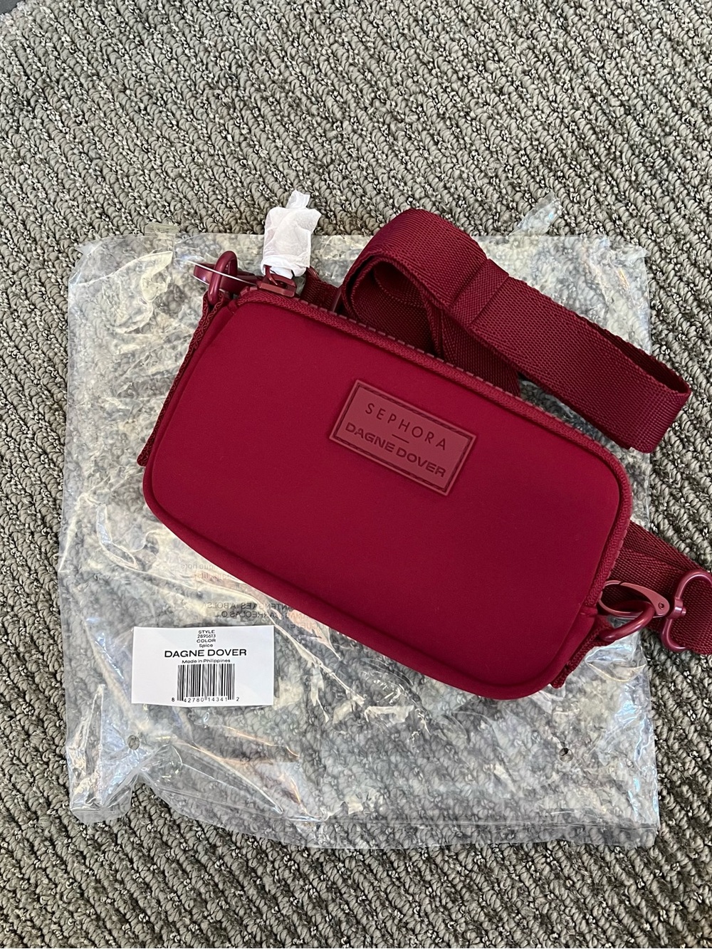Sephora Dagne Dover Deep Red Crossbody Bag